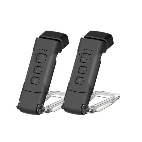 2Pcs USB Rechargeable Book Light Bookmark Lamp with 3 Colors and 5 Brightness-Black