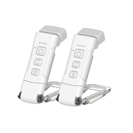 2Pcs USB Rechargeable Book Light Bookmark Lamp with 3 Colors and 5 Brightness-White