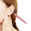 32pcs Ear Wax Remover Tool Reusable Spiral Ear Wax Remover Silicone Ear Cleaner for Adults Kids -Pink and green