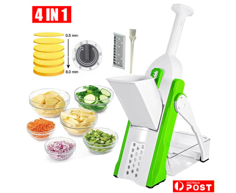 4 in 1 Multifunctional Kitchen Chopping Artifact Vegetable Slicer Food Chopper Green