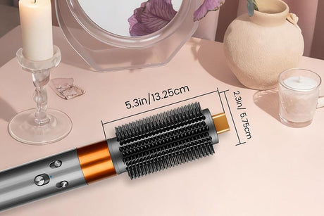Large Round Volumizing Brush Attachment Compatible with Dyson Airwrap HS01/05/08-Gold