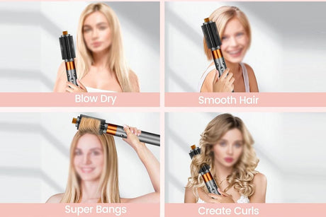 Large Round Volumizing Brush Attachment Compatible with Dyson Airwrap HS01/05/08-Gold