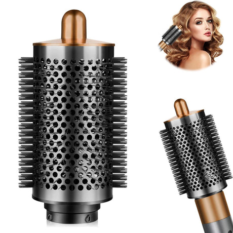 Large Round Volumizing Brush Attachment Compatible with Dyson Airwrap HS01/05/08-Gold