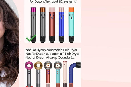 Large Round Volumizing Brush Attachment Compatible with Dyson Airwrap HS01/05/08-Rose