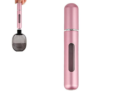Mini Perfume Spray Pump 8ML Refillable Bottle Atomizer for Travel Outdoor-Pink