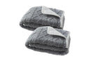 2pcs Pet Blanket for Couch Protection Water Resistance Cats Dogs Blanket for Furniture Protector-Grey S