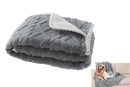 2pcs Pet Blanket for Couch Protection Water Resistance Cats Dogs Blanket for Furniture Protector-Grey S