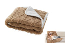 2pcs Pet Blanket for Couch Protection Water Resistance Cats Dogs Blanket for Furniture Protector-Khaki L
