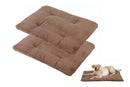 2Pcs Pet Blanket Self-Heating Bed Pad Cat Dog Self-Warming Cushion-Khaki S