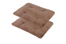 2Pcs Pet Blanket Self-Heating Bed Pad Cat Dog Self-Warming Cushion-Khaki S