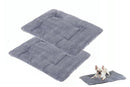 2Pcs Pet Blanket Self-Heating Bed Pad Cat Dog Self-Warming Cushion-Khaki L