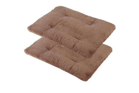 2Pcs Pet Blanket Self-Heating Bed Pad Cat Dog Self-Warming Cushion-Khaki XL