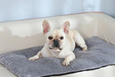 2Pcs Pet Blanket Self-Heating Bed Pad Cat Dog Self-Warming Cushion-Grey M