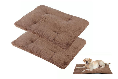 2Pcs Pet Blanket Self-Heating Bed Pad Cat Dog Self-Warming Cushion-Grey XL