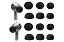 12Pcs Silicone Ear Tips for Samsung Galaxy Buds3 Pro Earbud Covers-Black