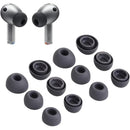 12Pcs Silicone Ear Tips for Samsung Galaxy Buds3 Pro Earbud Covers-Black