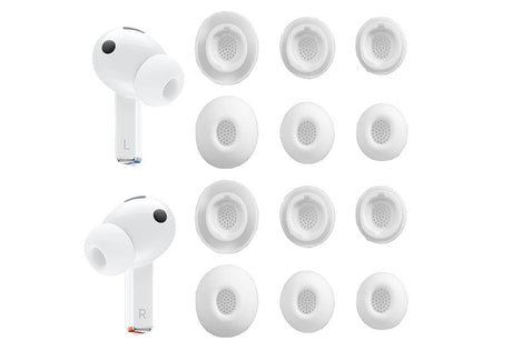 12Pcs Silicone Ear Tips for Samsung Galaxy Buds3 Pro Earbud Covers-White
