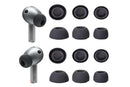 12Pcs Silicone Ear Tips for Samsung Galaxy Buds3 Pro Earbud Covers-White