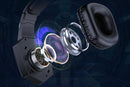 2.4GHz Wireless Gaming Headset with Flip Microphone for PC-Black