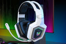 2.4GHz Wireless Gaming Headset with Flip Microphone for PC-White