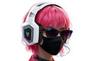 2.4GHz Wireless Gaming Headset with Flip Microphone for PC-White