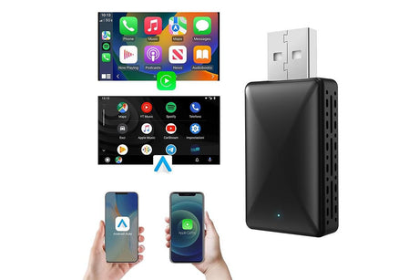 2 In-1 Wired To Wireless CarPlay Android Auto USB Car Dongle Connect Box