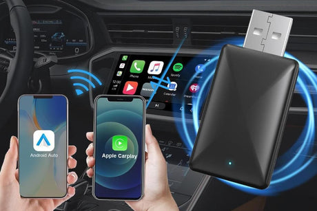 2 In-1 Wired To Wireless CarPlay Android Auto USB Car Dongle Connect Box