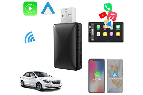 2 In-1 Wired To Wireless CarPlay Android Auto USB Car Dongle Connect Box