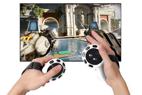 2pcs Controller Grips Protector Cover VR Touch Protector Accessories Compatible with Meta Quest 3-White