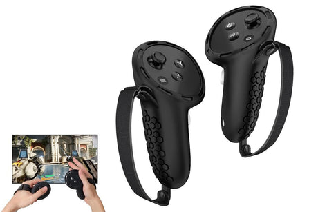 2pcs Controller Grips Protector Cover VR Touch Protector Accessories Compatible with Meta Quest 3-White