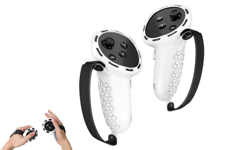 2pcs Controller Grips Protector Cover VR Touch Protector Accessories Compatible with Meta Quest 3-Black