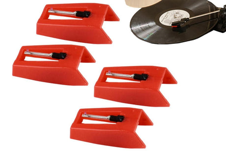 4Pcs Ceramic Record Player Turntable Phonograph Replacement Stylus Needle Tool