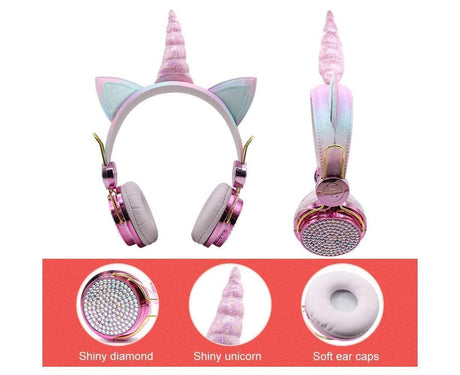 Wireless Headphones - Adjustable Headband - Bluetooth Over On-Ear Headset