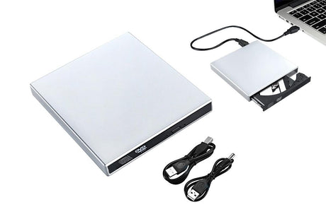 External CD RW Writer Player Protable USB 2.0 Drive for Laptop Notebook PC Desktop Computer-Silver