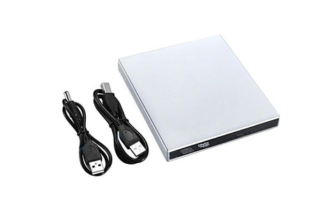 External CD RW Writer Player Protable USB 2.0 Drive for Laptop Notebook PC Desktop Computer-Silver