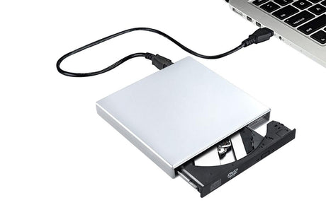 External CD RW Writer Player Protable USB 2.0 Drive for Laptop Notebook PC Desktop Computer-Silver