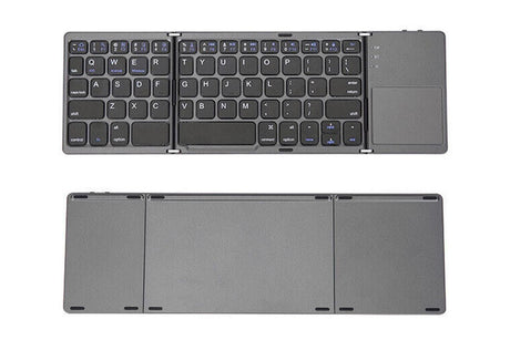 Foldable Bluetooth Keyboard with Touchpad Full-Size Travel Keyboards for Windows iOS Android-USB-B Interface