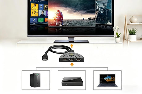 HDMI Splitter 1 in 3 out 4K Cable Adapter HDMI 3 Way Splitter for HDTV HD LCD