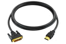 HDMI to DVI-D 24+1 Pin Digital Cable Lead for HDTV PS3 PS4 Switch 360 TV