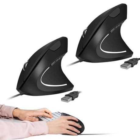 Optical Vertical Mouse 800 1200 1600 DPI 6 Key Gaming USB Wired Mouse