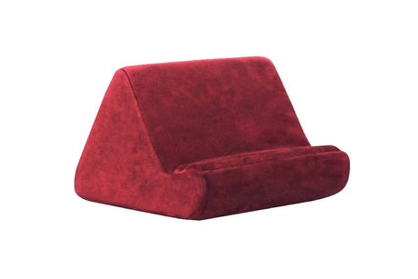 Tablet Holder Multi Angle Lazy Holder Stand with 2 Pockets for Bed Desk-Wine Red