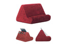 Tablet Holder Multi Angle Lazy Holder Stand with 2 Pockets for Bed Desk-Wine Red