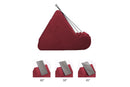 Tablet Holder Multi Angle Lazy Holder Stand with 2 Pockets for Bed Desk-Wine Red