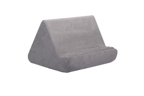 Tablet Holder Multi Angle Lazy Holder Stand with 2 Pockets for Bed Desk-Grey