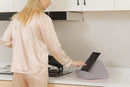 Tablet Holder Multi Angle Lazy Holder Stand with 2 Pockets for Bed Desk-Grey
