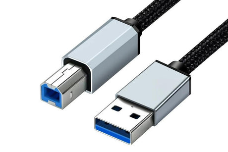 USB to USB 2.0 Printer Cable 1.5m Braided Cord for Scanner