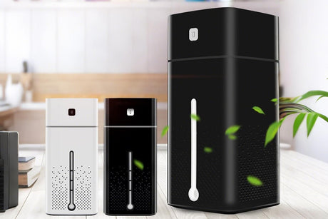 1L Ultrasonic Air Humidifier Cool Mist with 7 Color LED Light for Bedroom-Black
