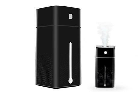 1L Ultrasonic Air Humidifier Cool Mist with 7 Color LED Light for Bedroom-Black