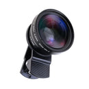 Cell Phone Camera Lens 2 in1 Portable Wide Angle Macro Cell Phone Camera Lens Kit -Black