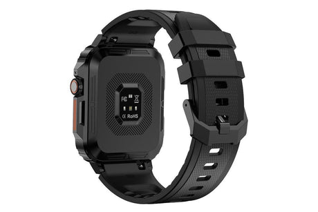Military Smart Watch 1.95-Inch Fitness Tracker with Heart Rate Sleep Monitor 100 Sports Modes Activity Tracker-Black